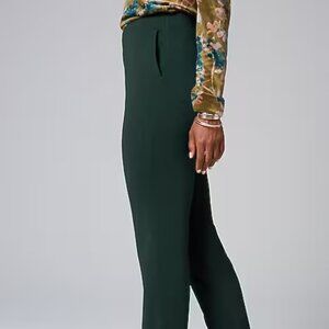 J. Jill Affinity French Terry Slim Leg Pant Dark Pine Green